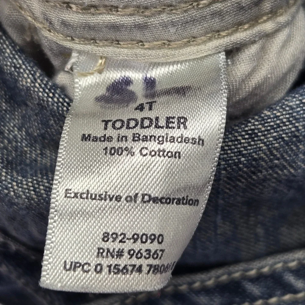 VTG OshKosh B'gosh Toddler 4T Denim Overalls‎ Vestbak Blue Medium Wash Cotton